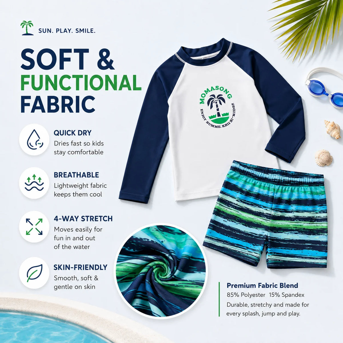 Boys Two-Piece Swim Set – Mermaid Magic view 4