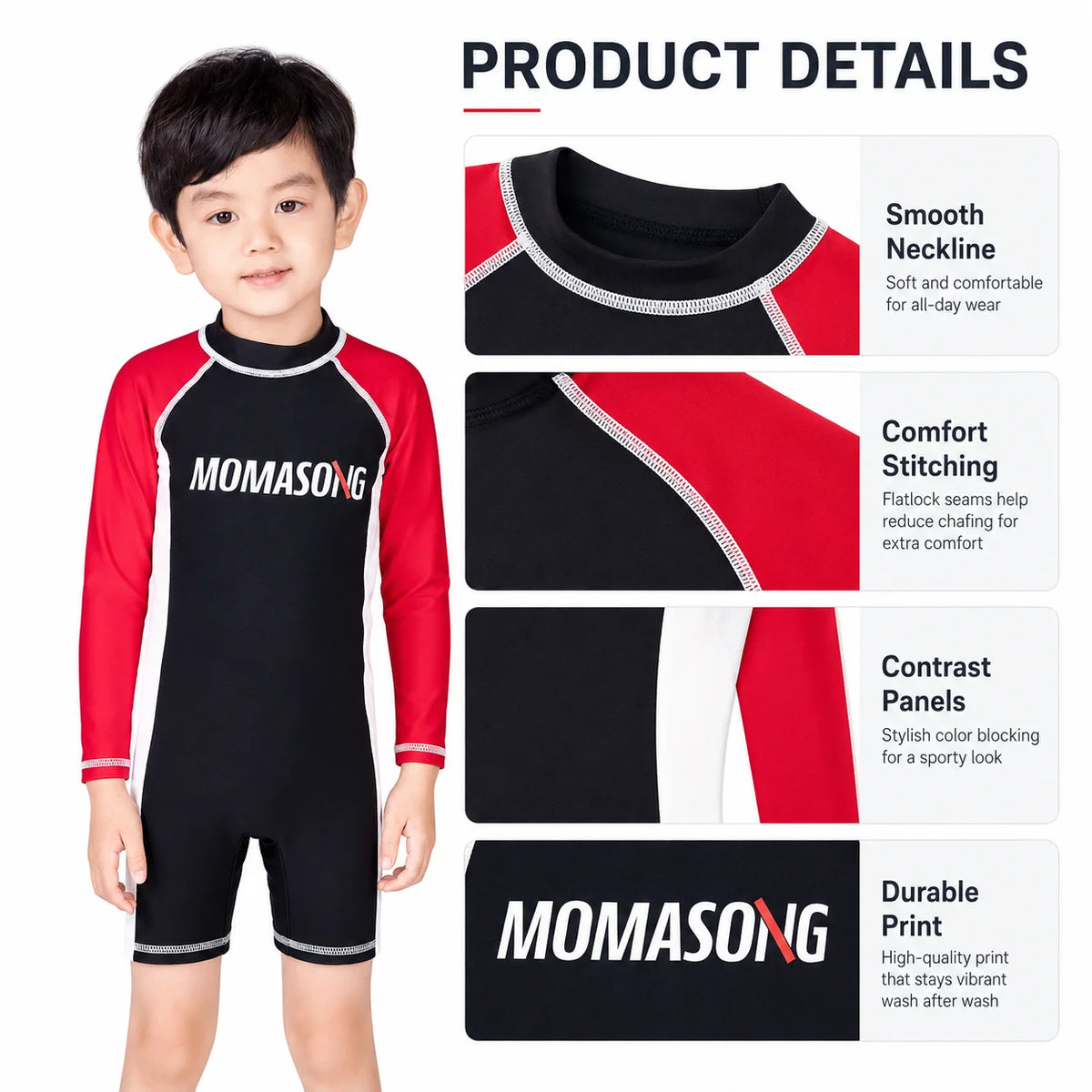 Boys Two-Piece Swim Set – Sandy Beach view 3