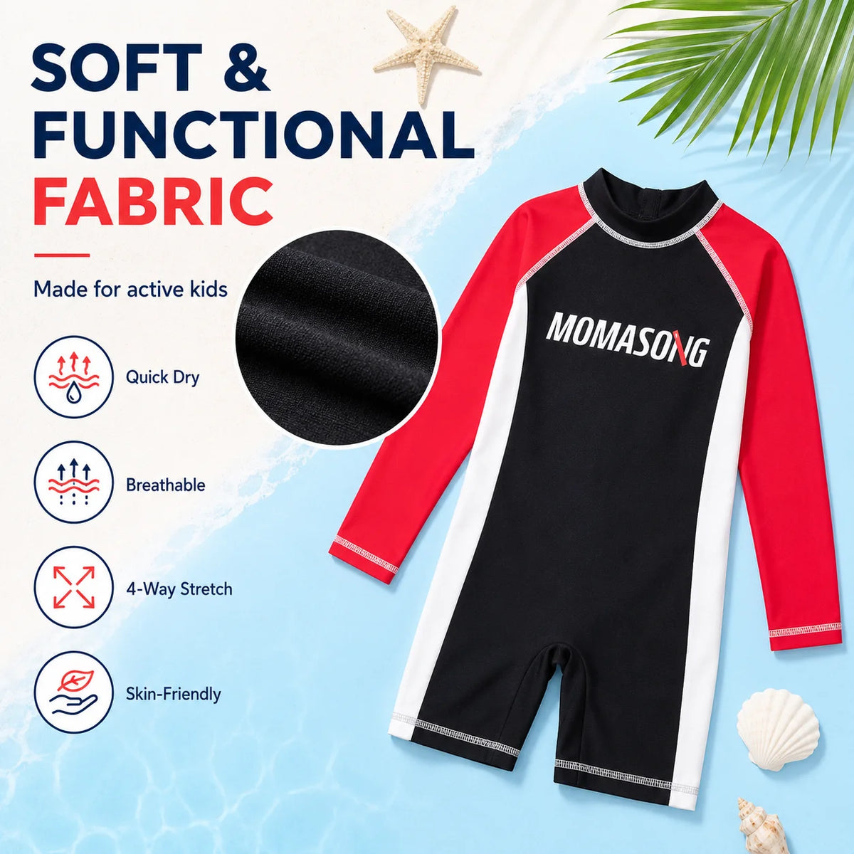 Boys Two-Piece Swim Set – Sandy Beach view 4