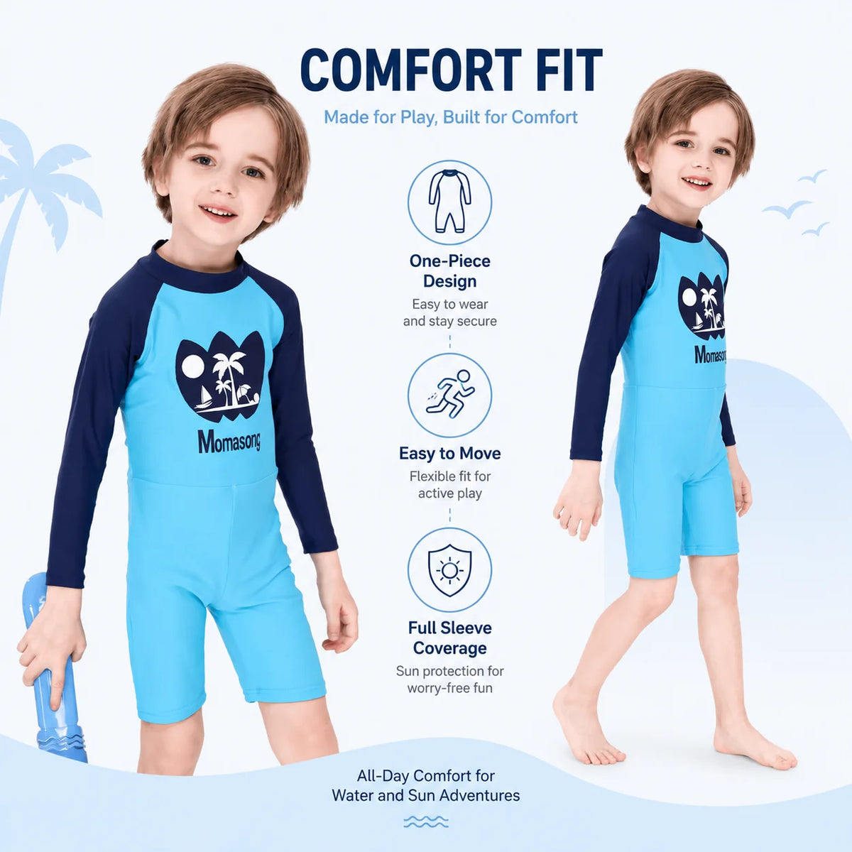 Boys Short Sleeve Swim Set – Sunny Splash view 5