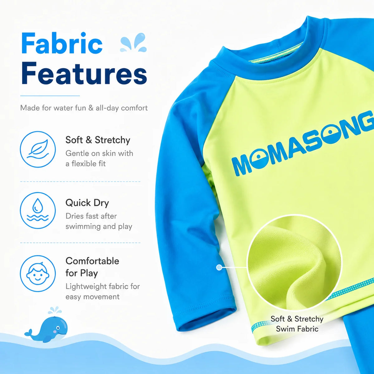 Boys Long Sleeve Rash Guard Set – Surfboard Dream view 4