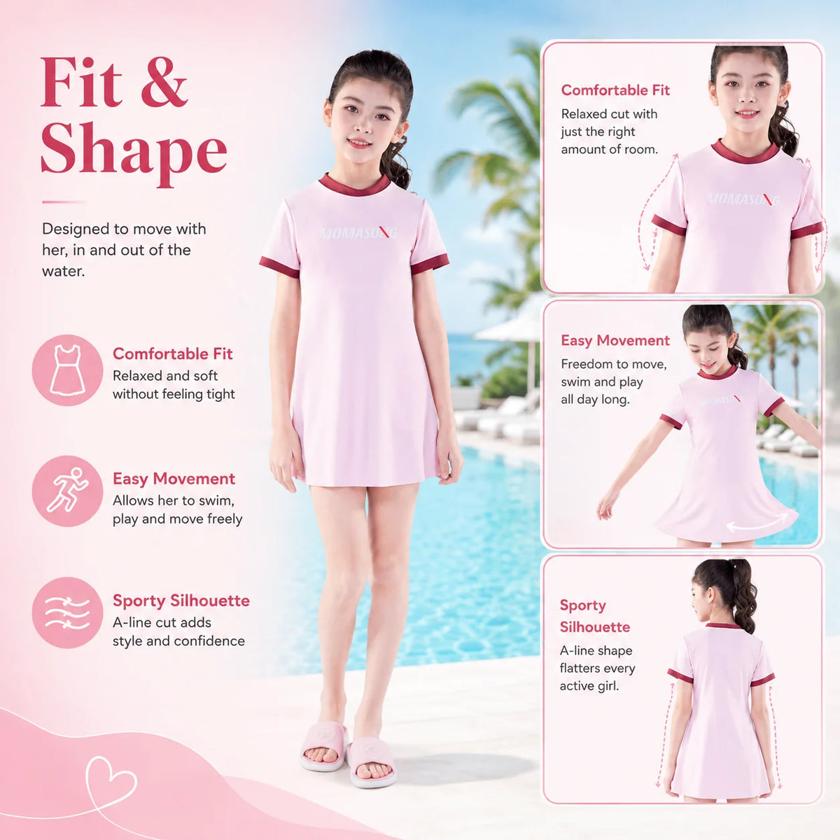 Girls Ruffle Two-Piece Swimsuit – Safari Adventure view 4