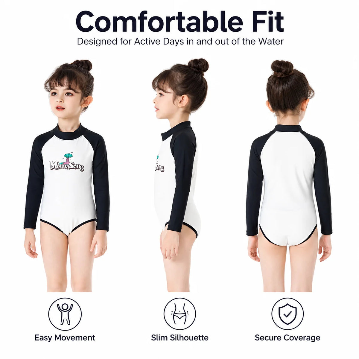 Girls Premium One-Piece Swimsuit – Mermaid Magic view 5