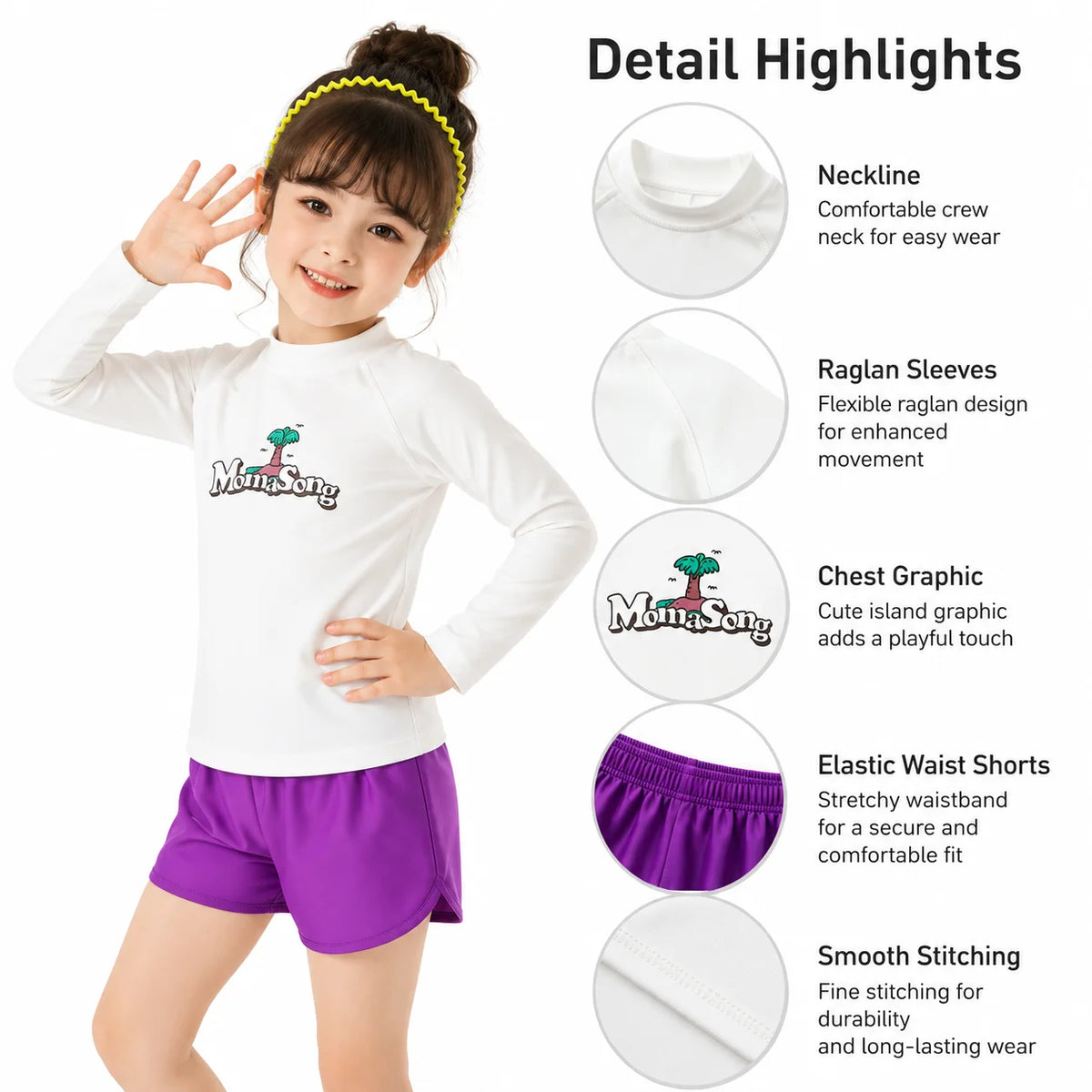 Girls Premium One-Piece Swimsuit – Starfish Fantasy view 3