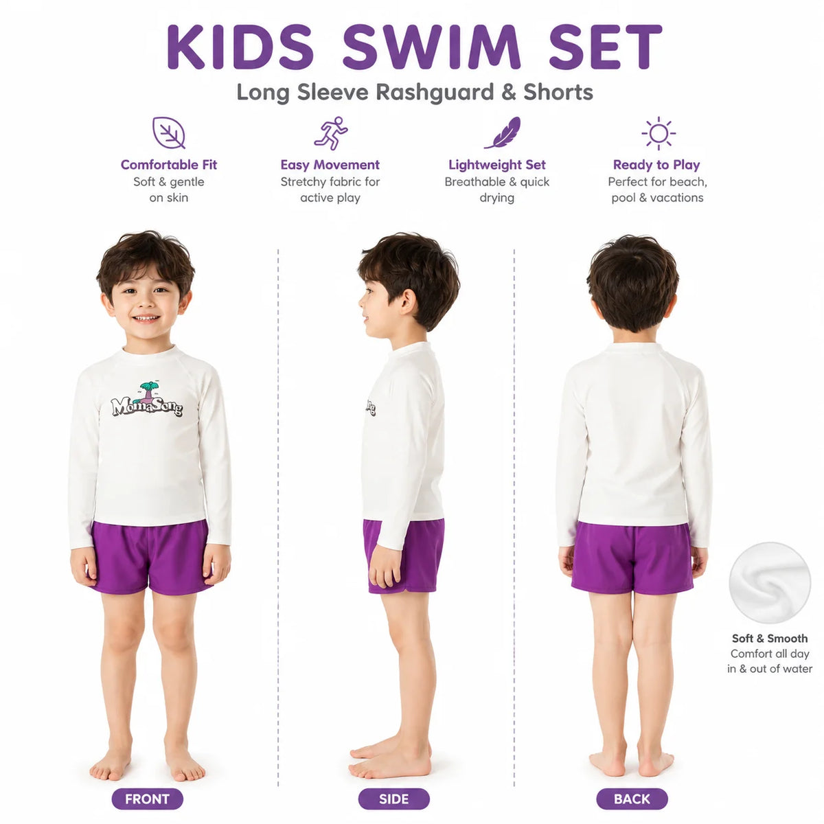 Girls Premium One-Piece Swimsuit – Starfish Fantasy view 5
