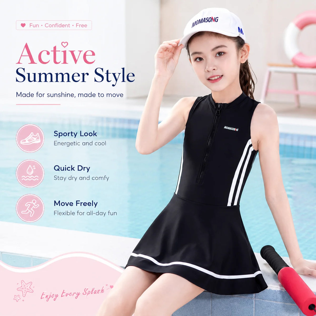 Girls Two-Piece Swim Set – Sunny Waves