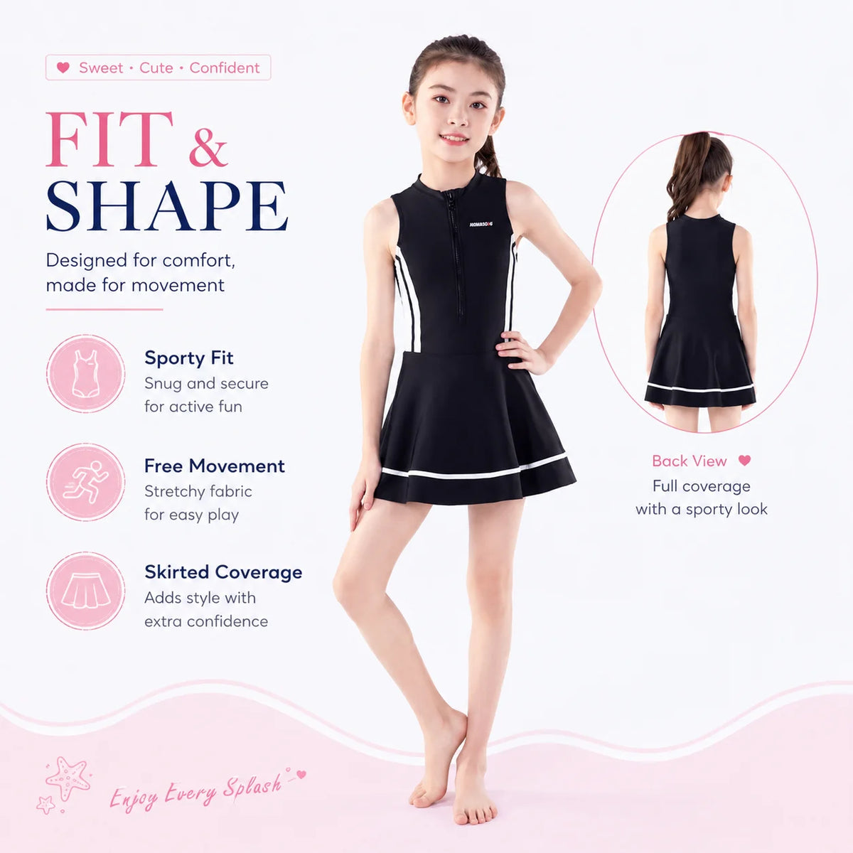 Girls Two-Piece Swim Set – Sunny Waves view 5