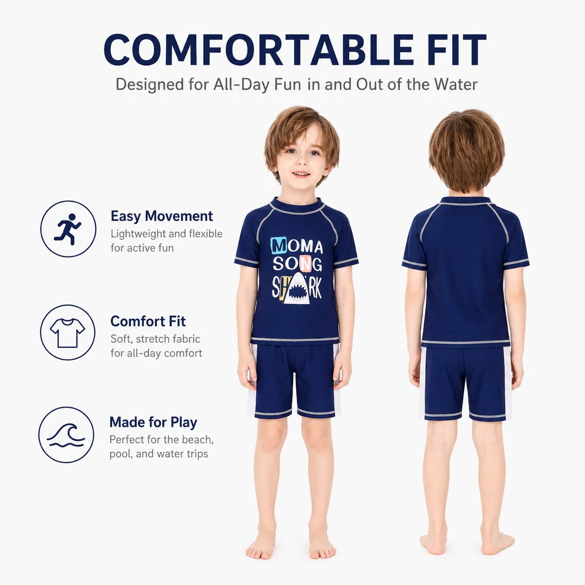 Boys Long Sleeve Rash Guard Set – Sweet Ruffles view 5