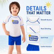 Boys Zip-Up Rash Guard Shorts Set – Safari Adventure view 2