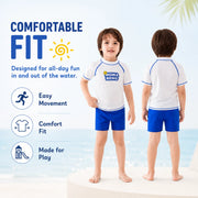 Boys Zip-Up Rash Guard Shorts Set – Safari Adventure view 4