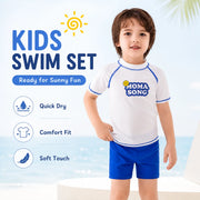 Boys Zip-Up Rash Guard Shorts Set – Safari Adventure view 5