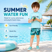 Boys One-Piece Rash Guard Swimsuit – Aqua Dream