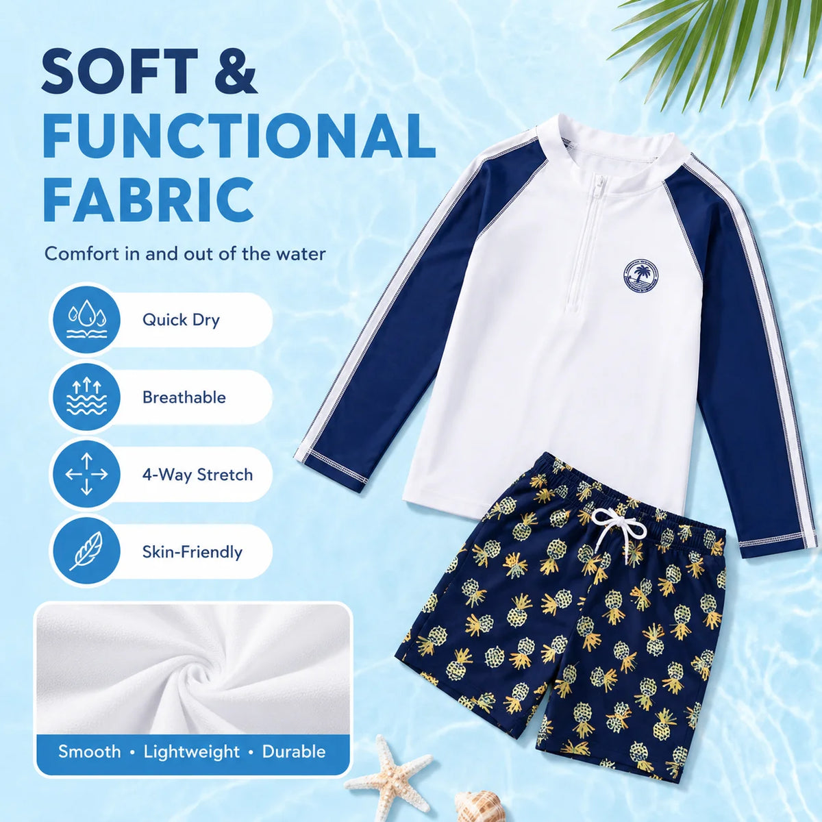 Boys Two-Piece Swim Set – Starfish Fantasy view 4