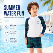 Boys One-Piece Rash Guard Swimsuit – Sunset Glow
