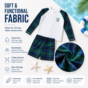 Boys One-Piece Rash Guard Swimsuit – Sunset Glow view 4
