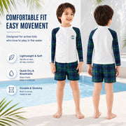 Boys One-Piece Rash Guard Swimsuit – Sunset Glow view 5