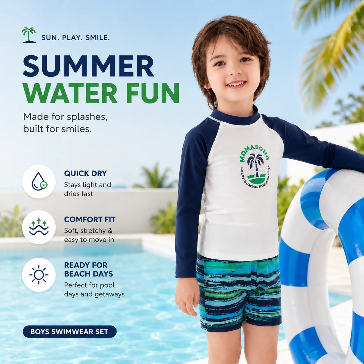 Boys Two-Piece Swim Set – Mermaid Magic