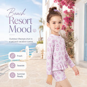 Girls Long Sleeve Rash Guard Set – Sweet Ruffles view 6