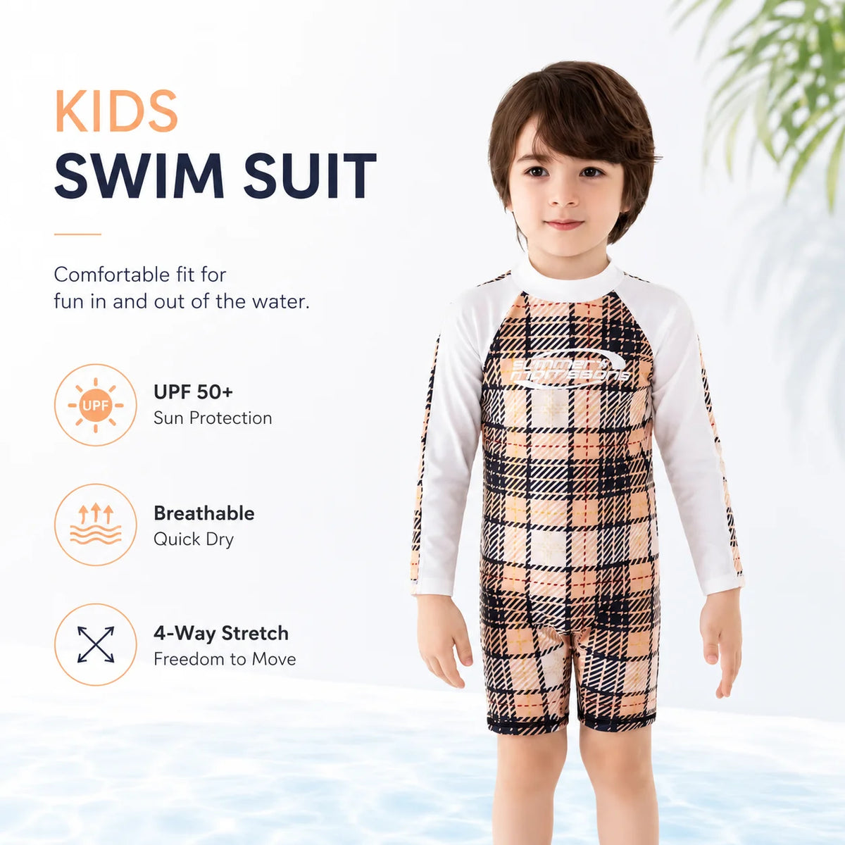 Boys Short Sleeve Swim Set – Ocean Breeze view 2