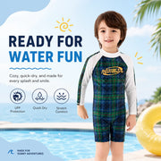 Boys Zip-Up Rash Guard Shorts Set – Summer Splash
