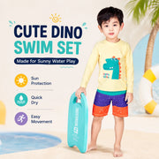 Boys One-Piece Rash Guard Swimsuit – Blue Lagoon view 2
