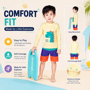 Boys One-Piece Rash Guard Swimsuit – Blue Lagoon view 5