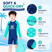 Boys Short Sleeve Swim Set – Ocean Whisper view 4