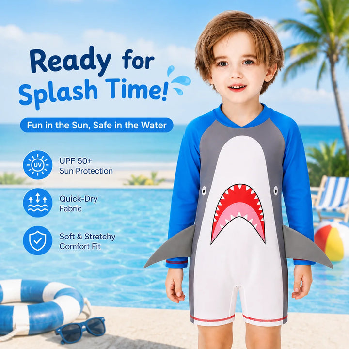Boys One-Piece Rash Guard Swimsuit – Island Breeze