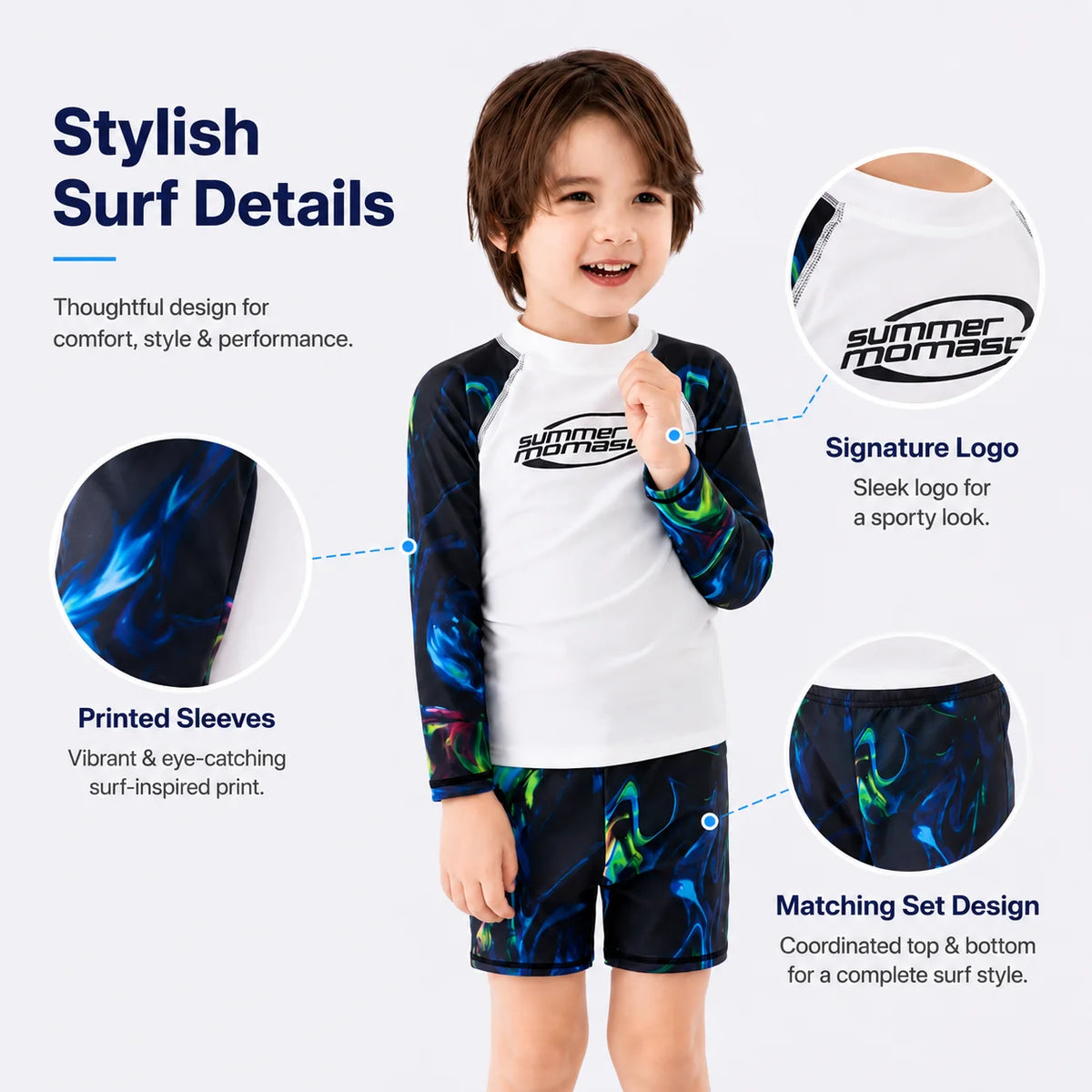 Boys Two-Piece Swim Set – Sunny Beach view 3