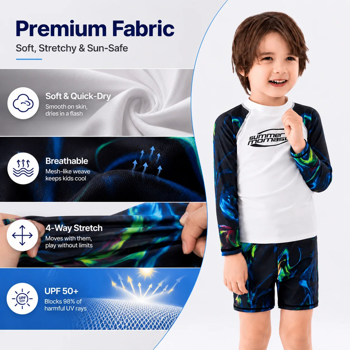 Boys Two-Piece Swim Set – Sunny Beach view 4