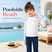 Girls Long Sleeve Rash Guard Set – Surfer Paradise