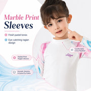 Girls Long Sleeve Rash Guard Set – Surfer Paradise view 3