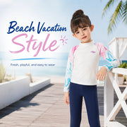 Girls Long Sleeve Rash Guard Set – Surfer Paradise view 6