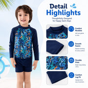 Boys Long Sleeve Rash Guard Set – Water Play view 3