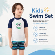 Boys Short Sleeve Swim Set – Aqua Fun view 2