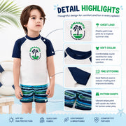 Boys Short Sleeve Swim Set – Aqua Fun view 3