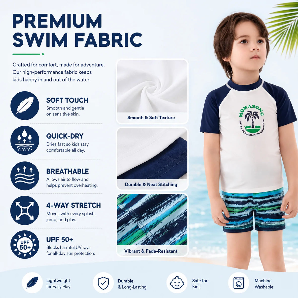 Boys Short Sleeve Swim Set – Aqua Fun view 4