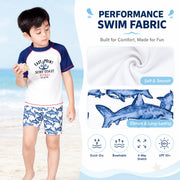 Boys One-Piece Rash Guard Swimsuit – Sea Turtle view 4