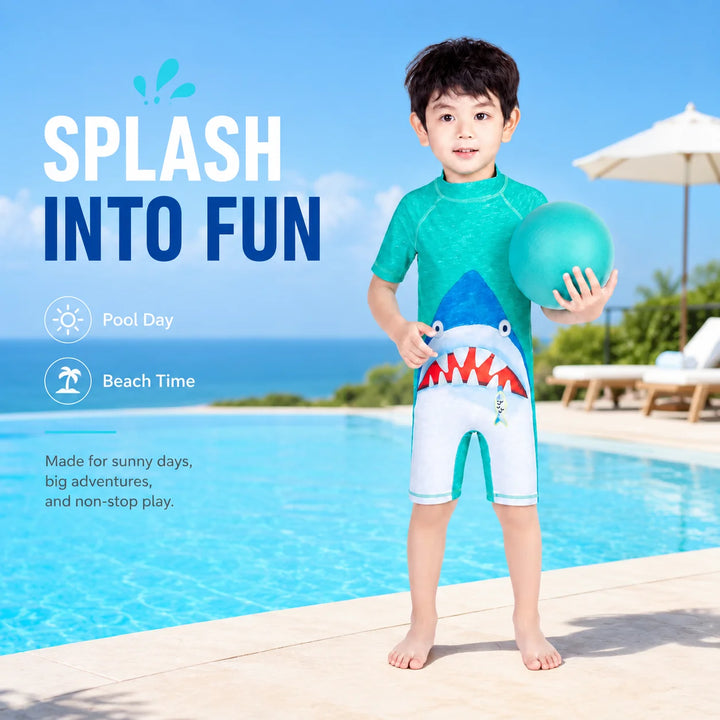 Boys Long Sleeve Rash Guard Set – Seashore Fun