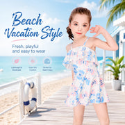Girls One-Piece Rash Guard Swimsuit – Safari Adventure view 7