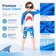 Boys Zip-Up Rash Guard Shorts Set – Sunny Day view 4