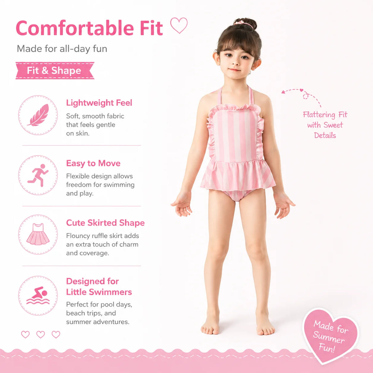 Girls Short Sleeve Swim Set – Starfish Fantasy view 4