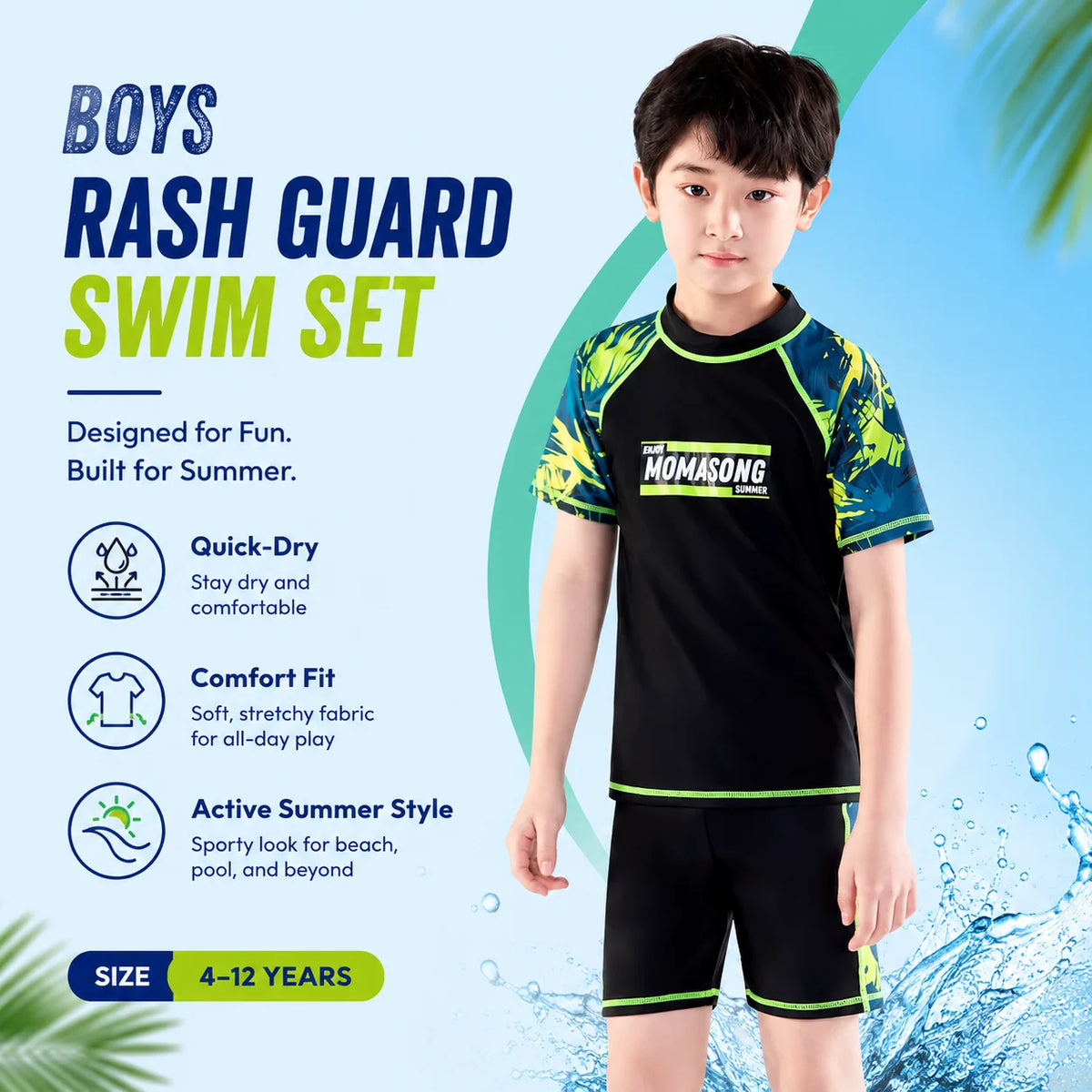 Boys Two-Piece Swim Set – Wave Rider view 5