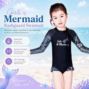 Girls Premium Swim Dress – Sunset Glow view 2