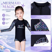 Girls Premium Swim Dress – Sunset Glow view 4