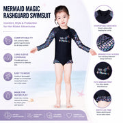 Girls Premium Swim Dress – Sunset Glow view 5