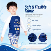 Boys Premium Rash Guard Shorts Set – Tropical Wave view 4