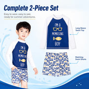 Boys Premium Rash Guard Shorts Set – Tropical Wave view 6