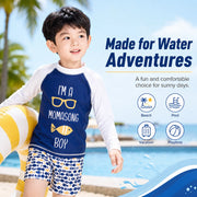Boys Premium Rash Guard Shorts Set – Tropical Wave view 7
