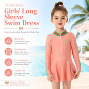 Girls Ruffle Two-Piece Swimsuit – Coral Reef view 2